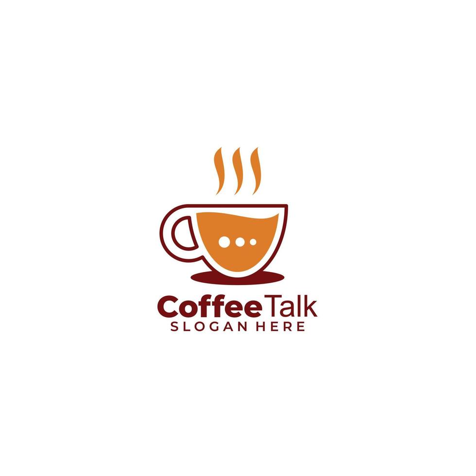 vetor de design de logotipo de mensagem de café