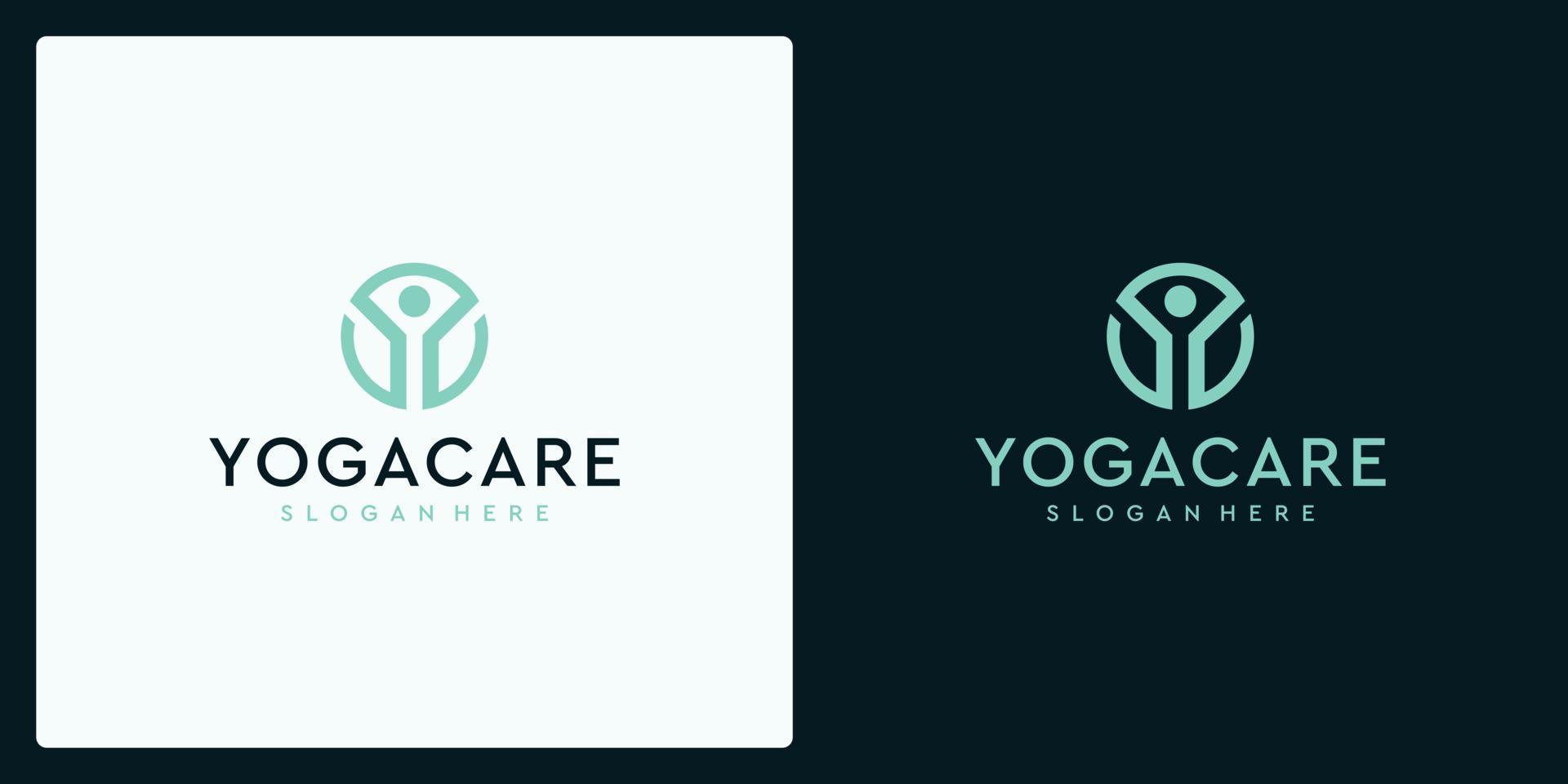 inspiração de design de logotipo de ioga de lótus. design de logotipo de ioga de lótus de meditação vetor