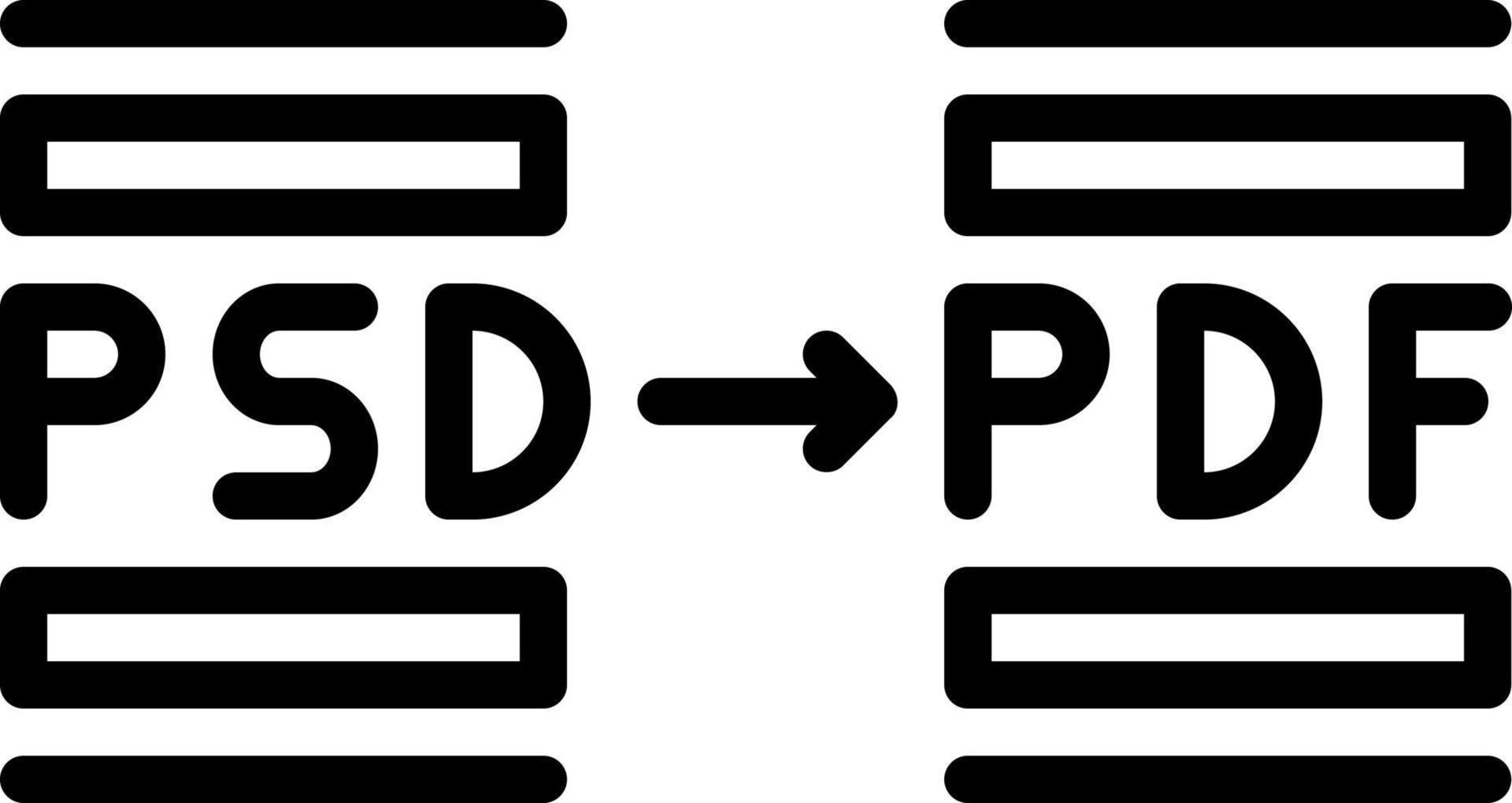 ícone de linha para converter vetor