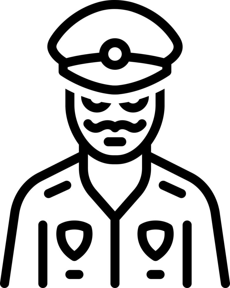 ícone de linha para policial vetor