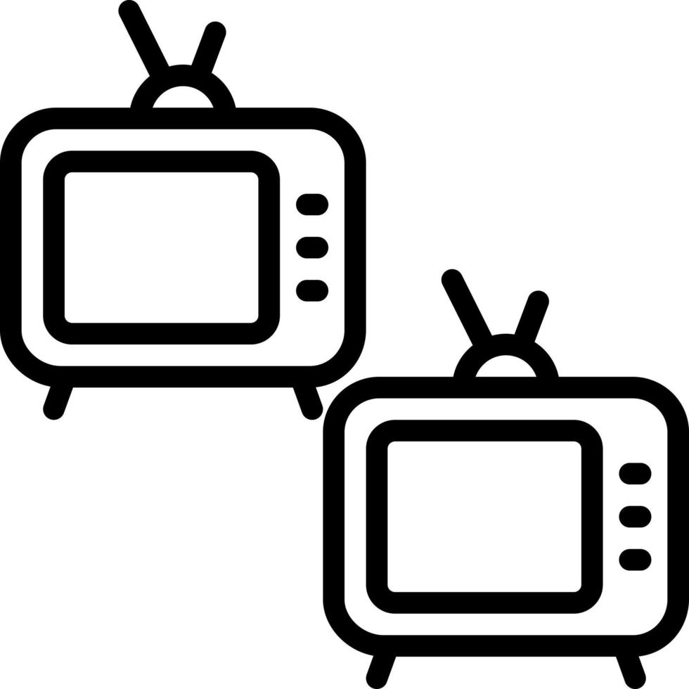ícone de linha para televisores vetor