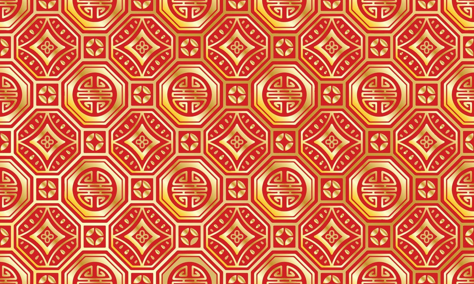 fundo abstrato tradicional chinês bonito vermelho ouro geométrico tribal ikat motivo popular design de padrão nativo oriental tapete papel de parede roupas tecido embrulho impressão vetor de tricô batik folk