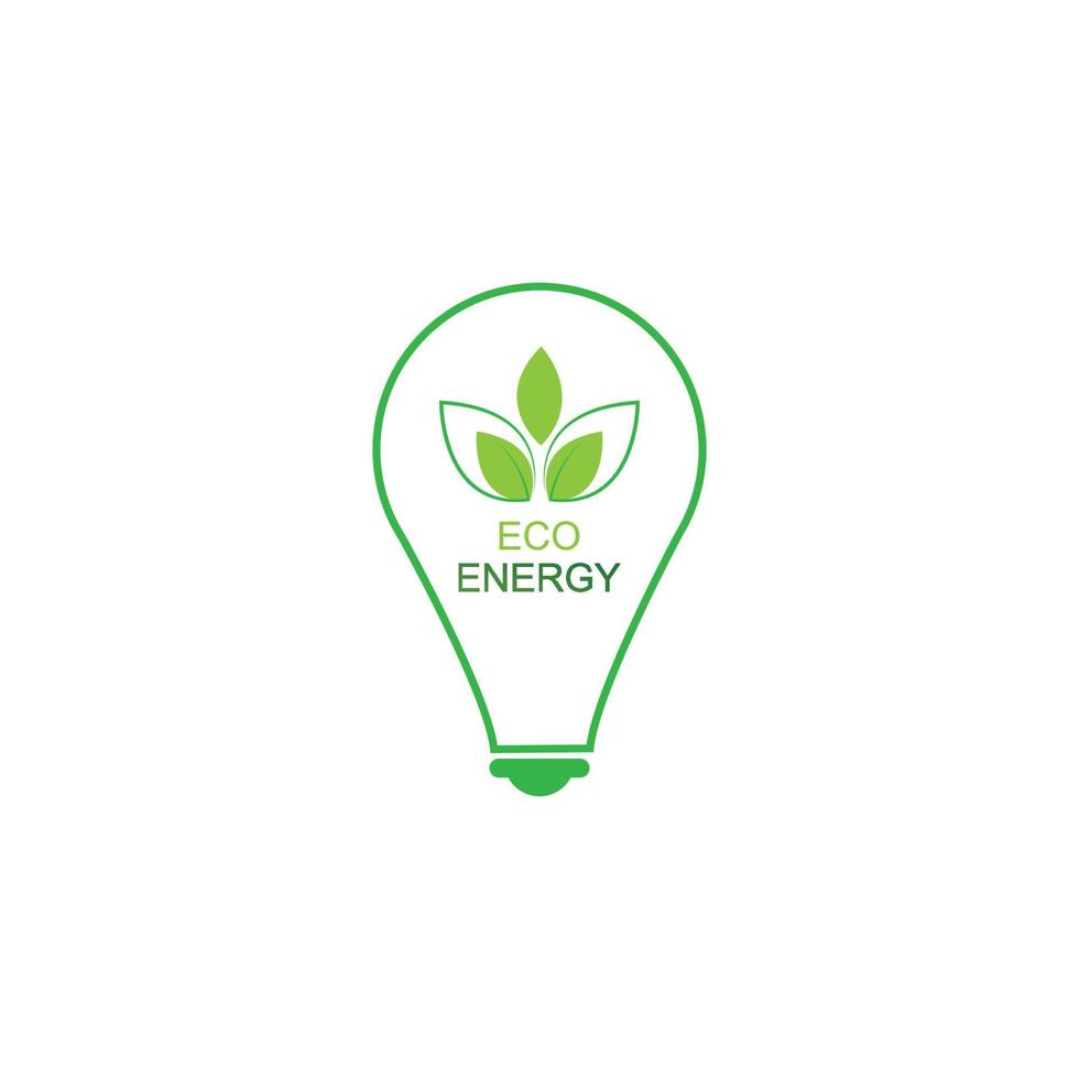 vetor de modelo de logotipo de energia ecológica