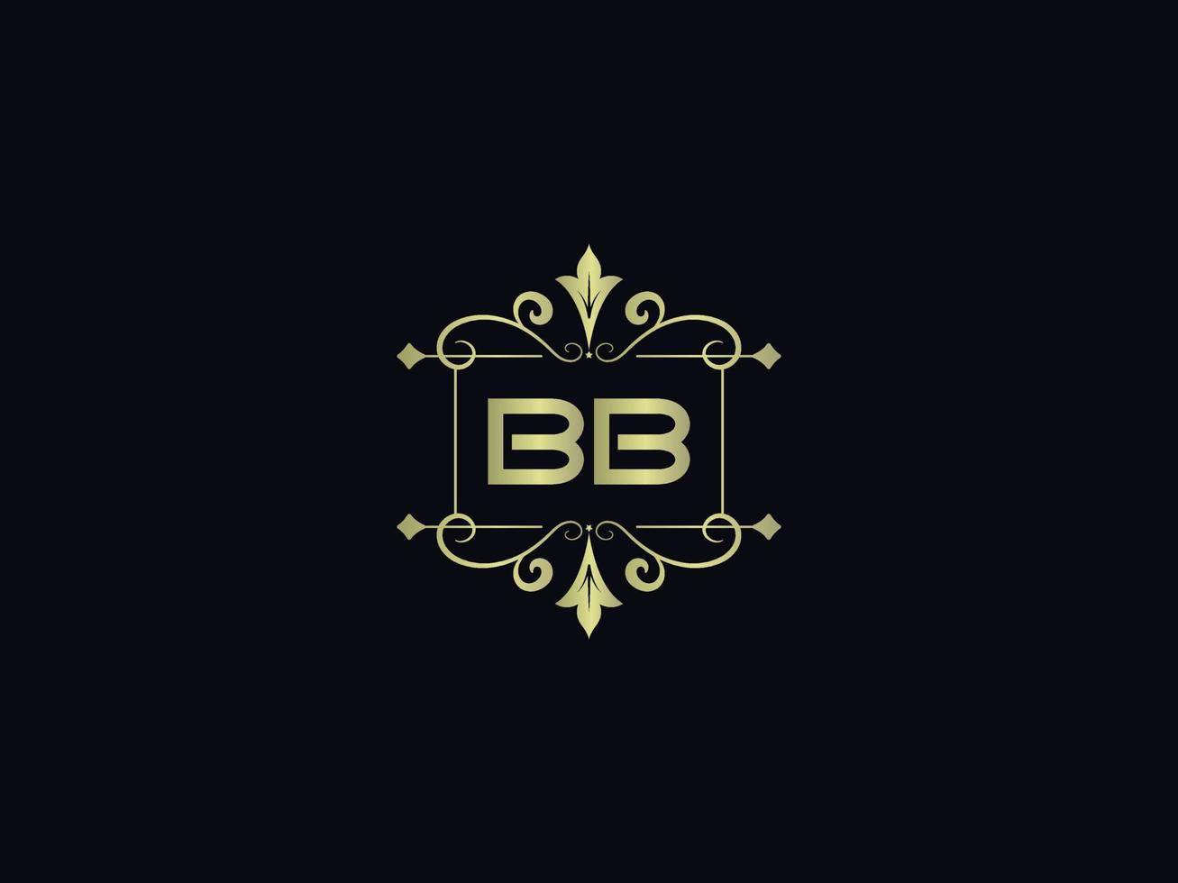 ícone do logotipo da letra bb, vetor inicial da letra do logotipo de luxo bb