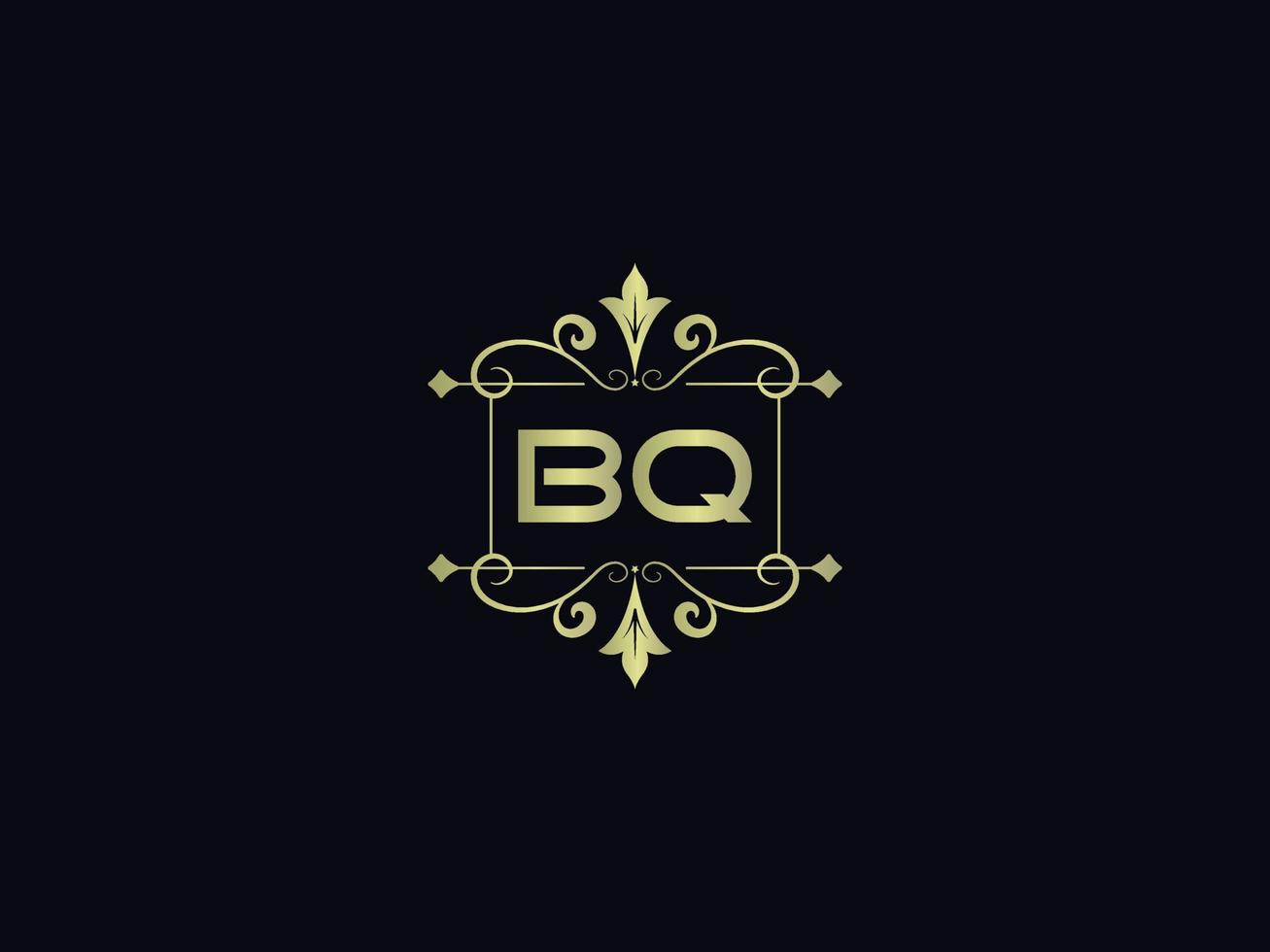 ícone do logotipo da letra bq, vetor inicial da letra do logotipo bq de luxo