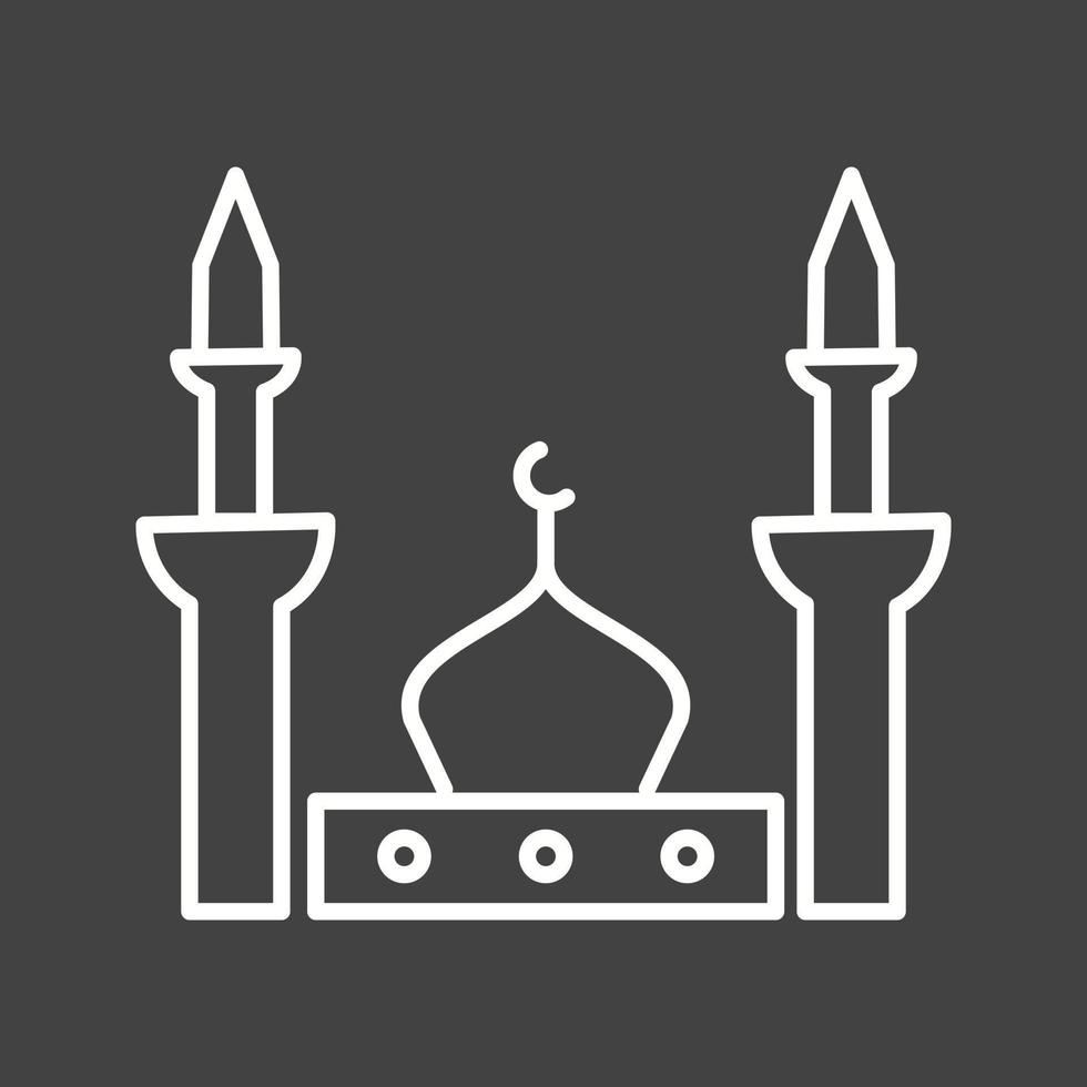 belo ícone de vetor de linha de mesquita