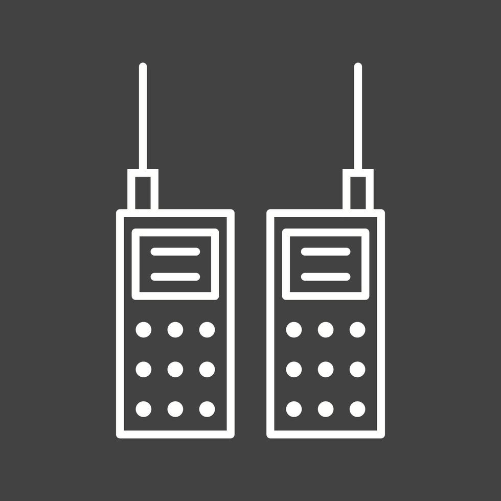lindo ícone de vetor de linha walkie talkie
