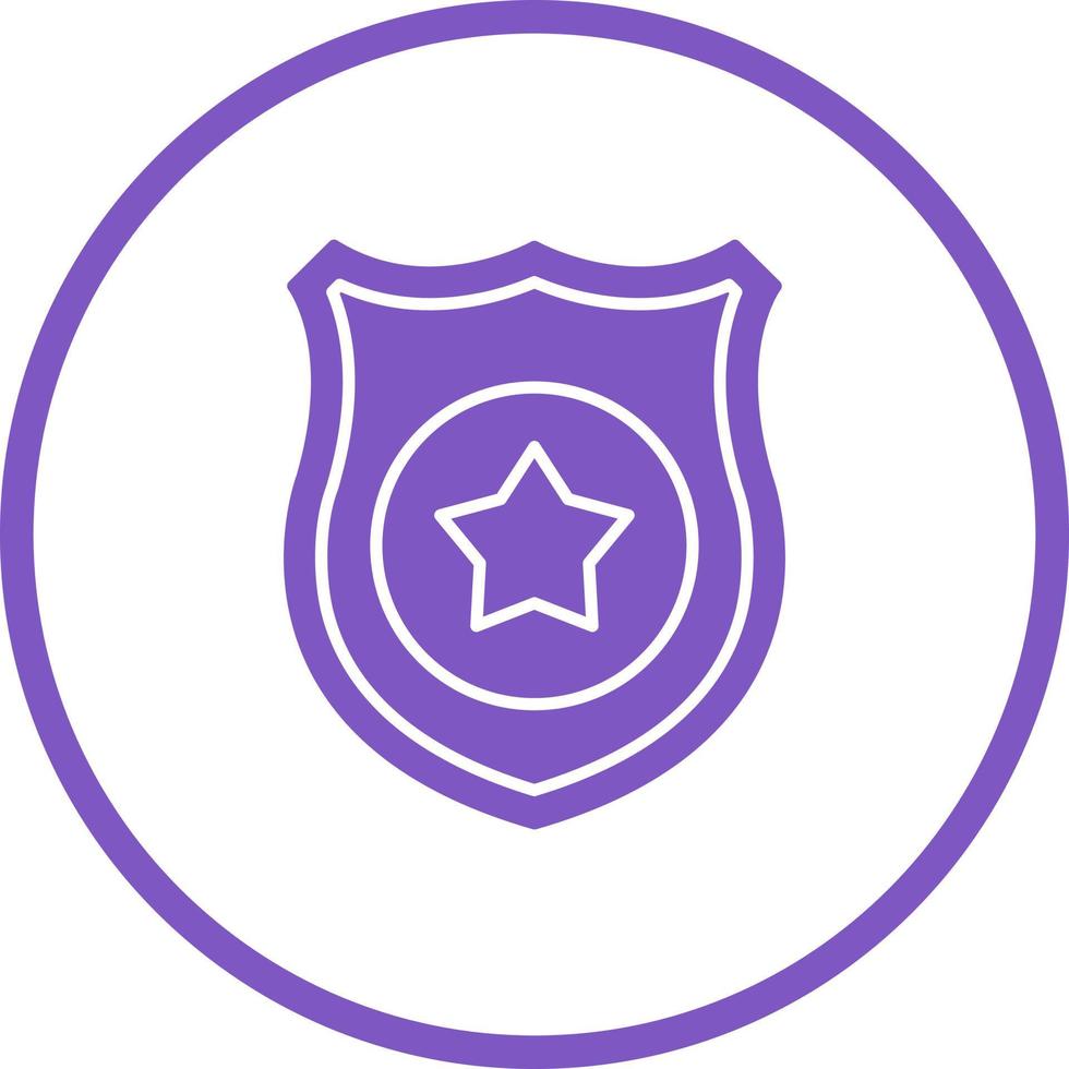 ícone de vetor de escudo da polícia