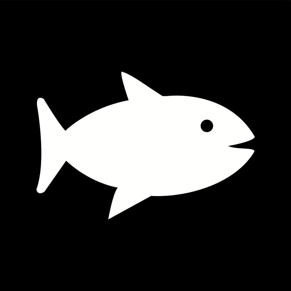 ícone de glifo vetorial de peixe exclusivo vetor