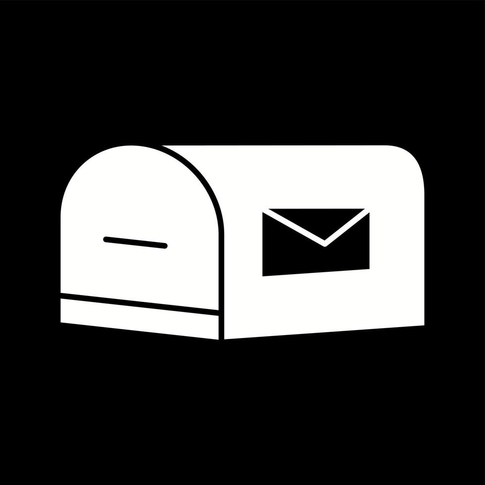 ícone de glifo vetorial de caixa de correio exclusivo vetor
