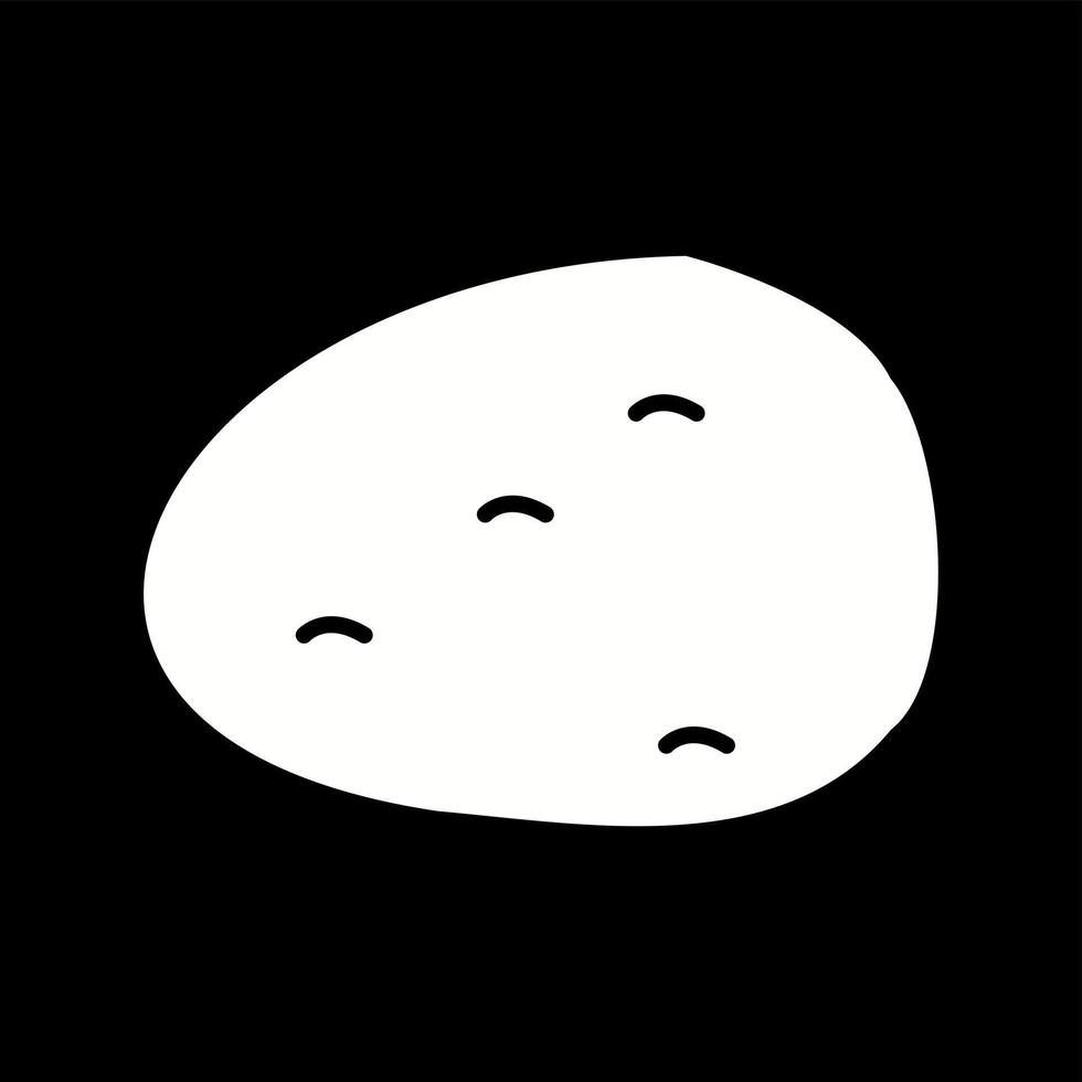 ícone de glifo de vetor de batata exclusivo