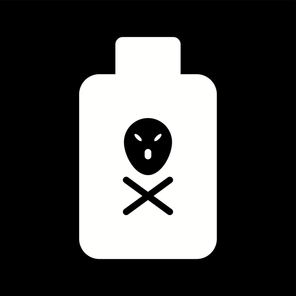 ícone de glifo de vetor químico perigoso exclusivo
