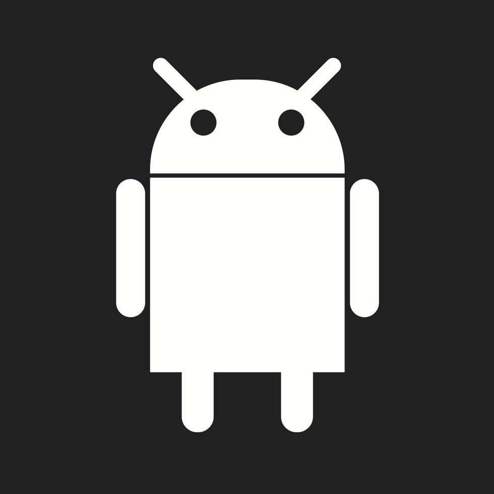 belo ícone de glifo de vetor de logotipo android