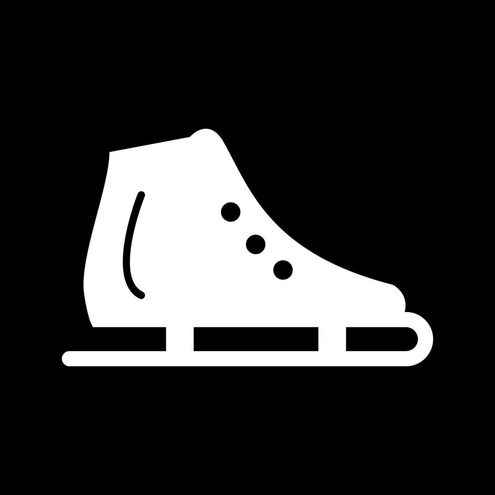 belo ícone de vetor de glifo de sapato de patinação