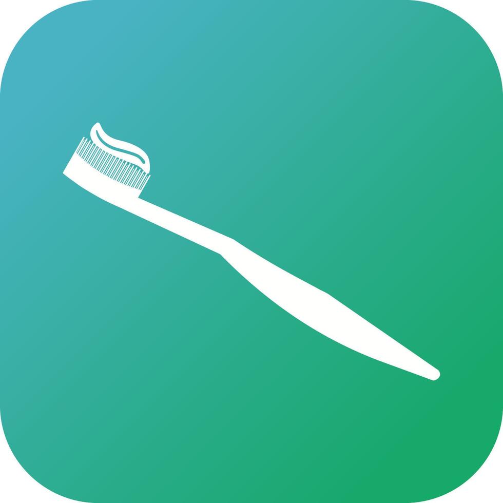 lindo ícone de glifo vetorial de escova de dentes vetor