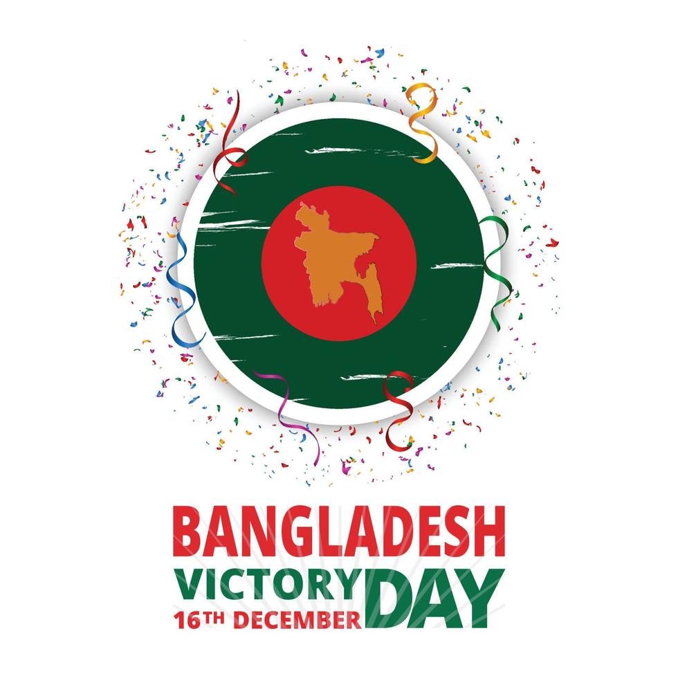 16 de dezembro banner do dia da vitória de bangladesh ou dia da vitória vetor