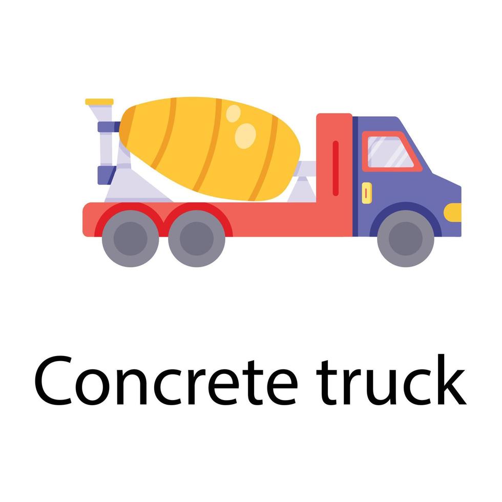 caminhão de concreto na moda vetor