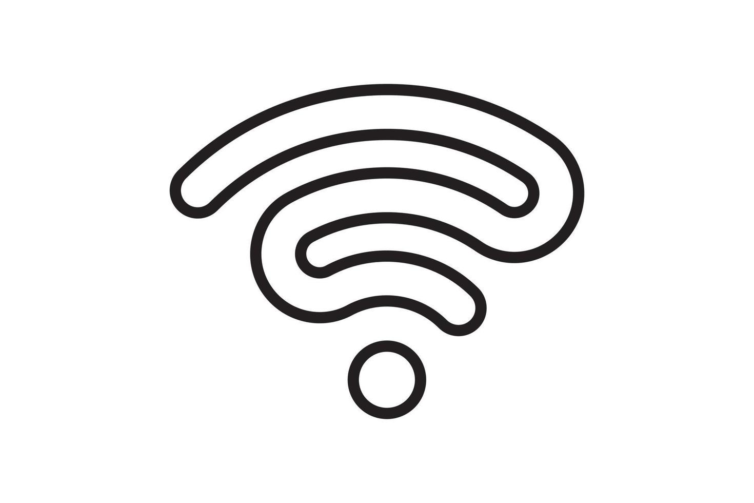 conexão de sinal de símbolo wi fi. sinal de tecnologia de internet sem fio vetorial. ícone de comunicação de rede wifi. vetor