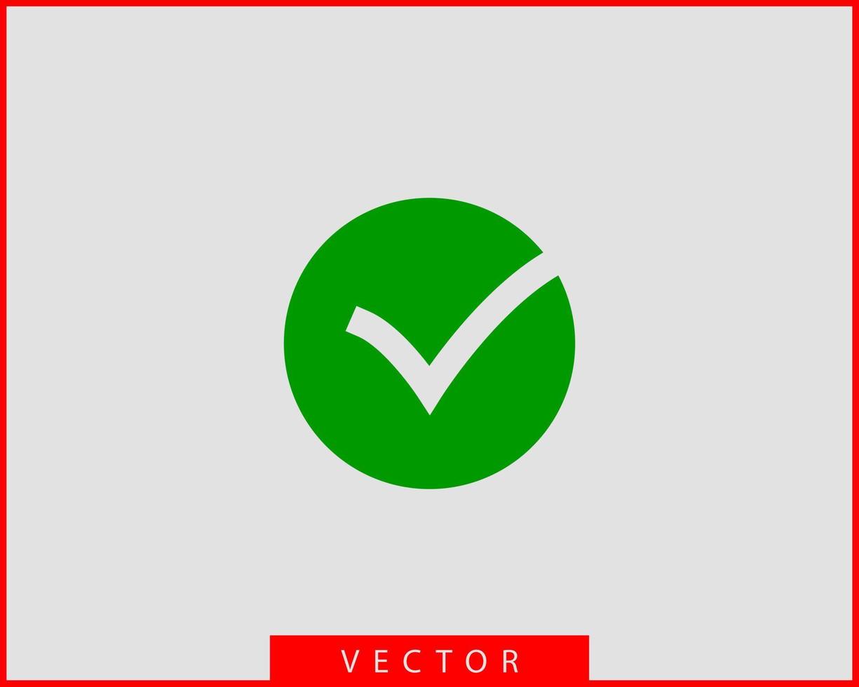 elemento de design de símbolo de vetor de ícone de marca de seleção.