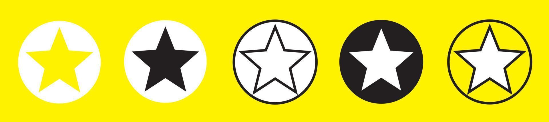 ícone de estrelas douradas. forma de estrelas amarelas brilhantes. ilustração vetorial em fundo branco vetor
