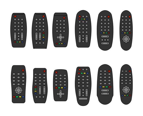 Remote Control Ou Tv Remote Icons vetor