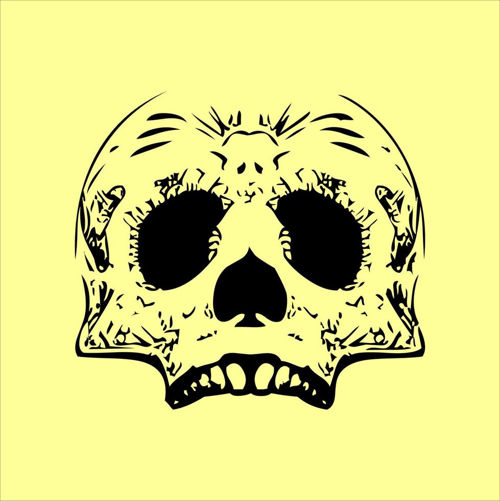 vetor de caveira mexicana com padrão. Esboço de design de tatuagem de caveira de estilo de tatuagem da velha escola. ilustração preto e branco. ilustração de caveira mexicana