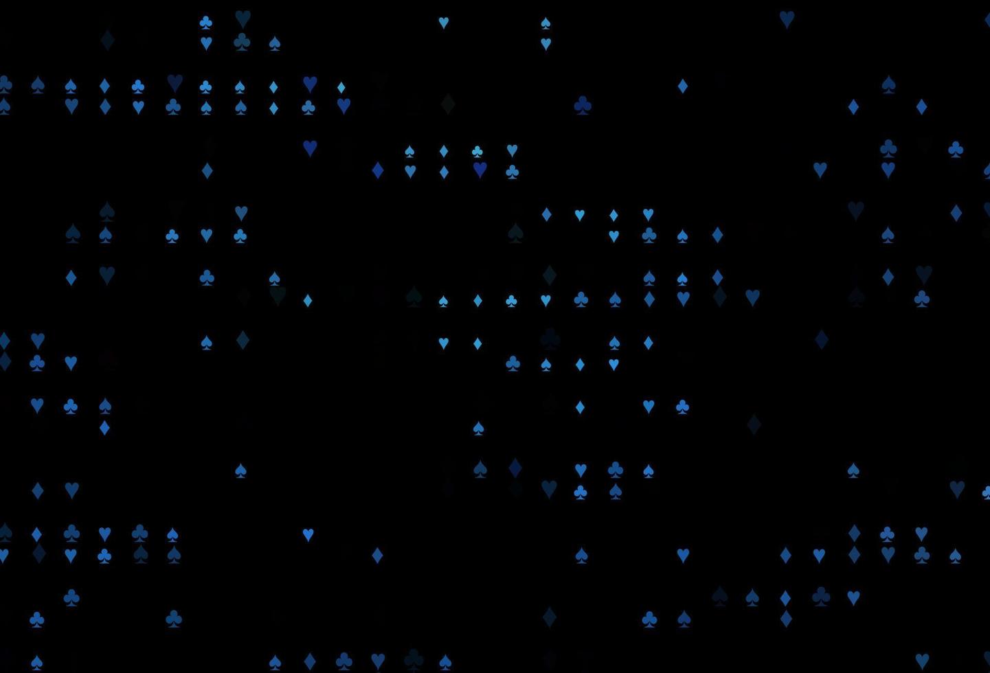 layout de vetor de azul escuro com elementos de cartas.