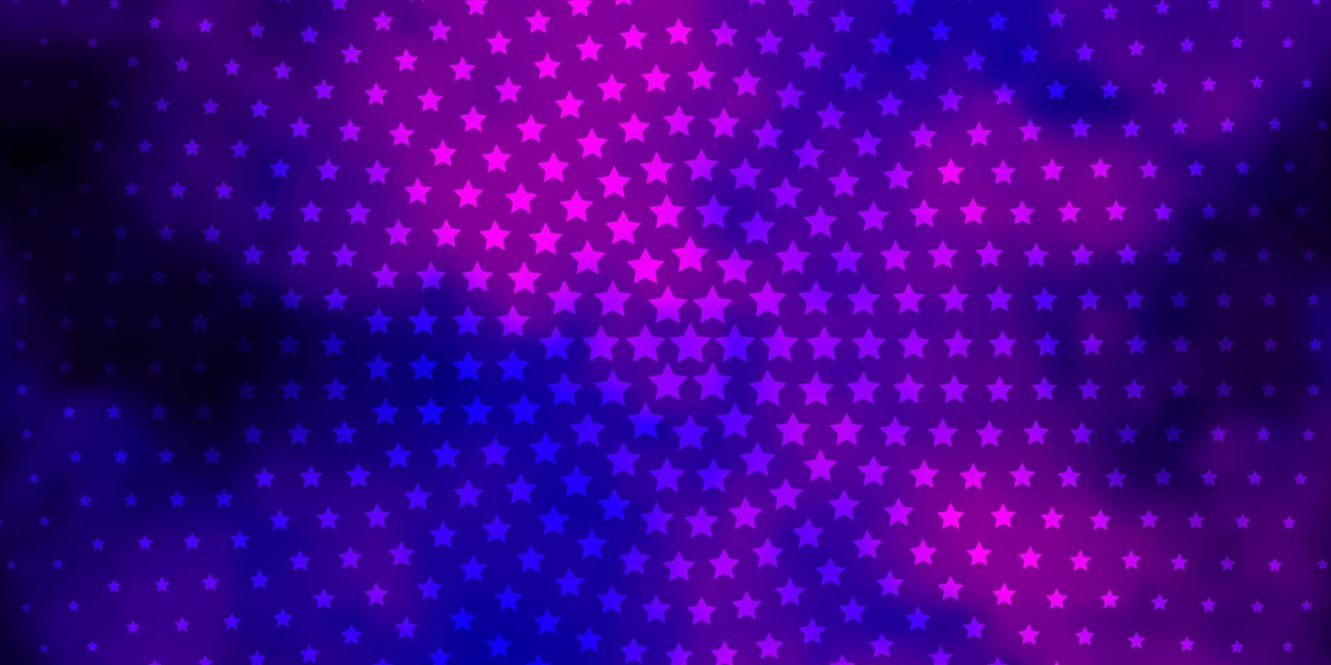 padrão de vetor rosa claro roxo com estrelas abstratas.