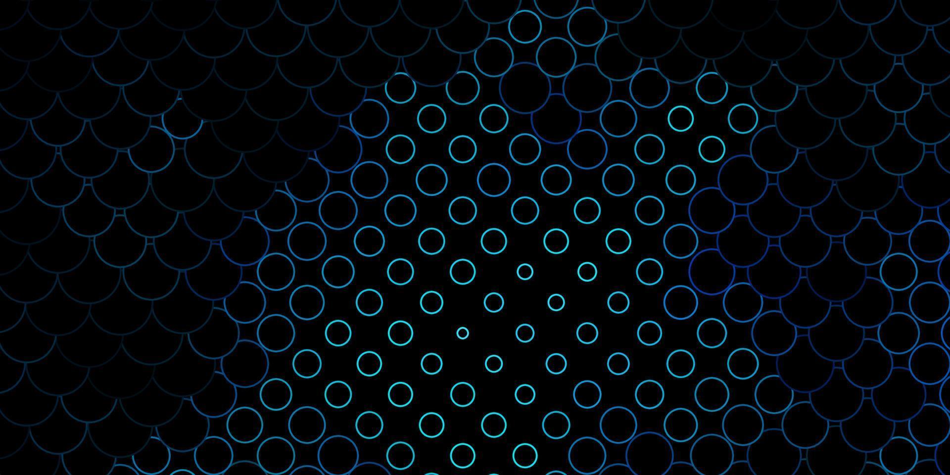 pano de fundo vector azul escuro com pontos.