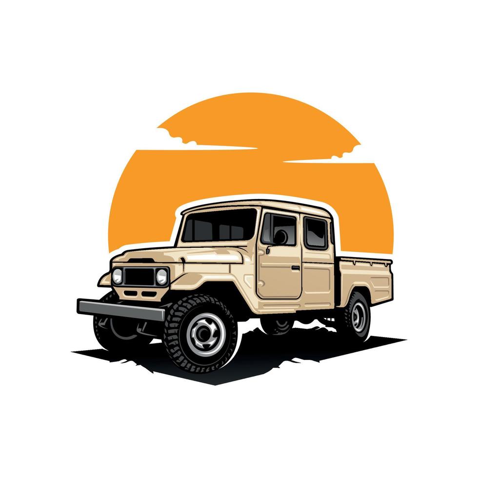 logotipo do caminhão overland suv 4x4 vetor