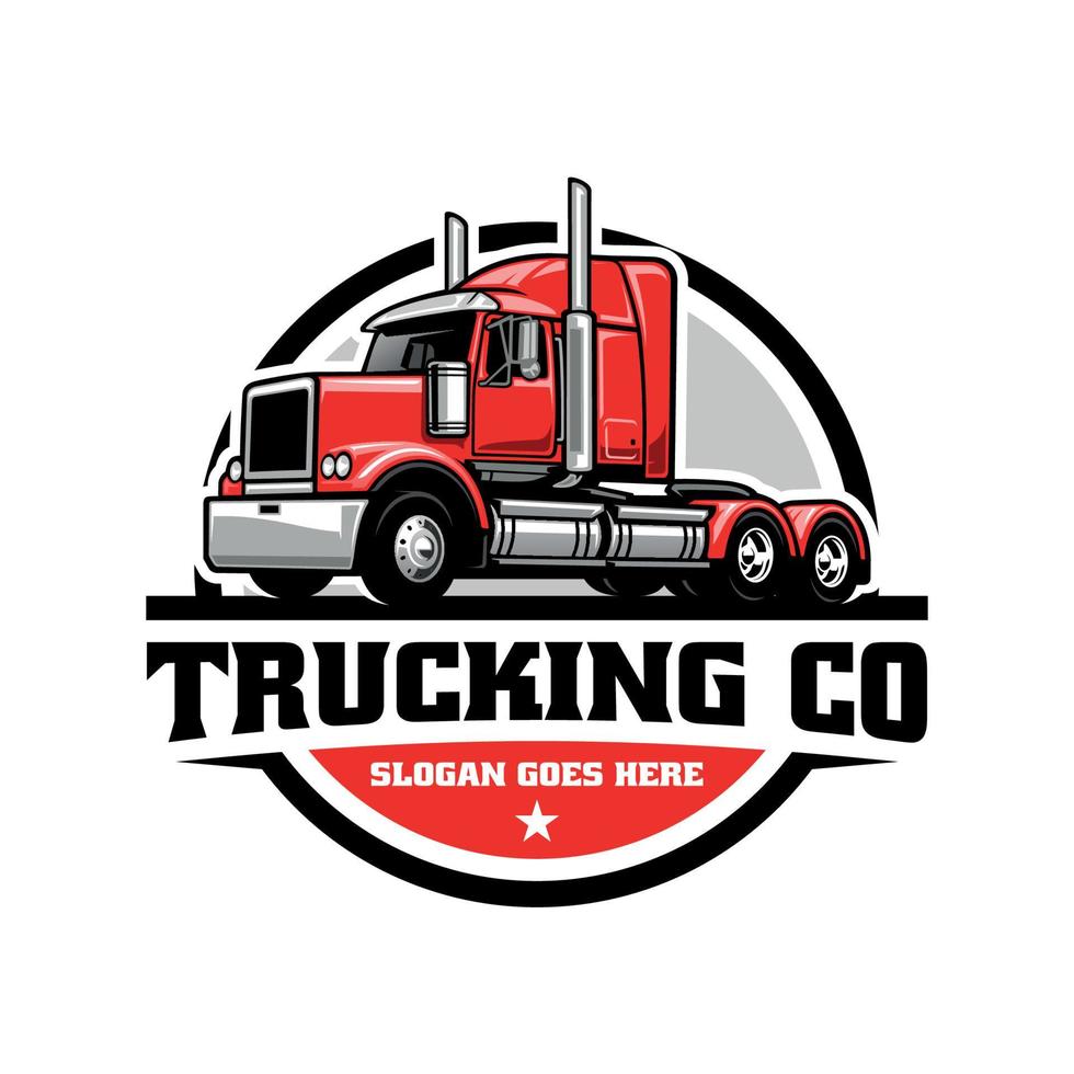 design de logotipo da empresa de caminhões vetor