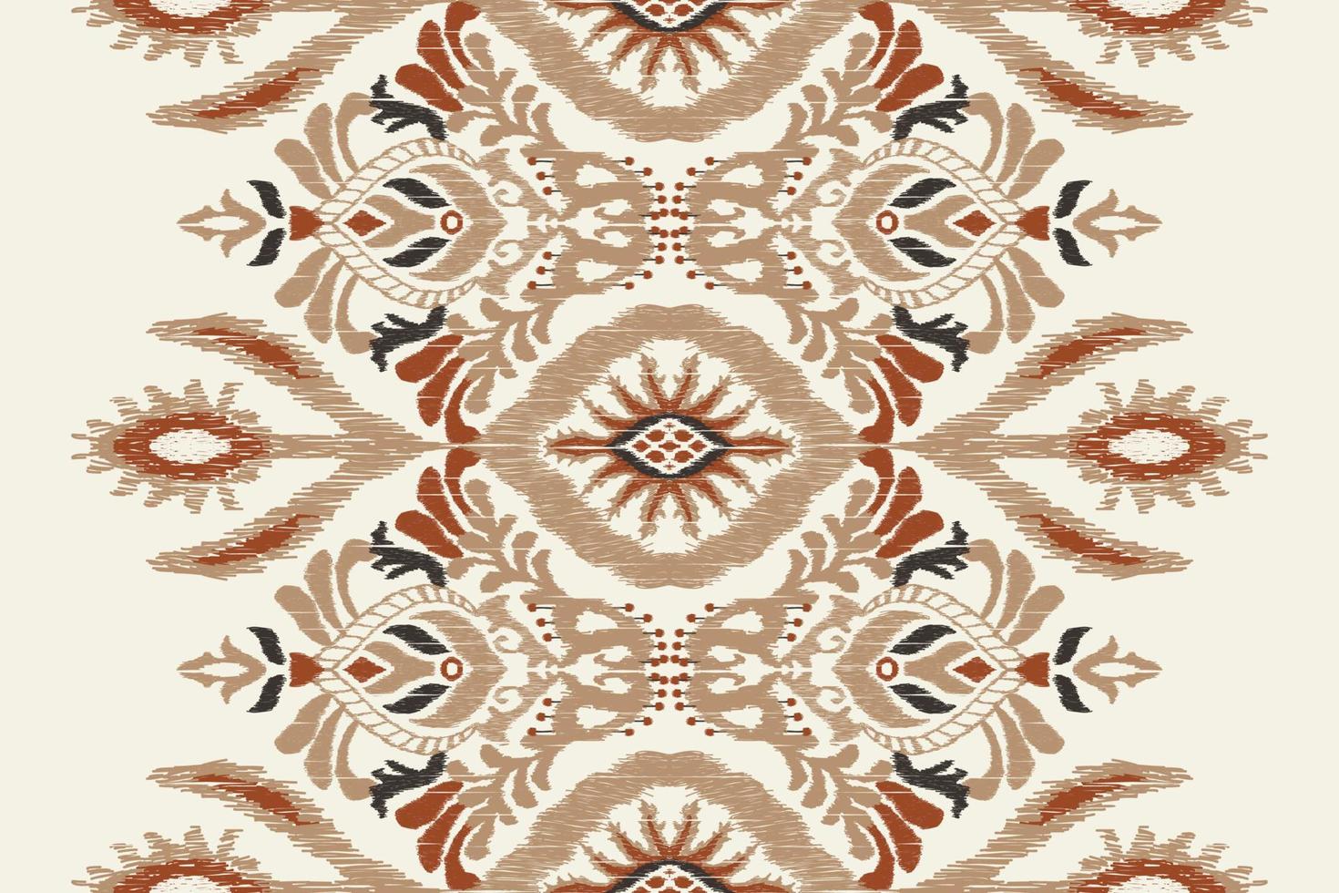 ikat floral paisley bordado em branco background.geometric étnica oriental padrão tradicional. asteca estilo abstrato vector illustration.design para textura, tecido, roupas, embrulho, decoração, cachecol.