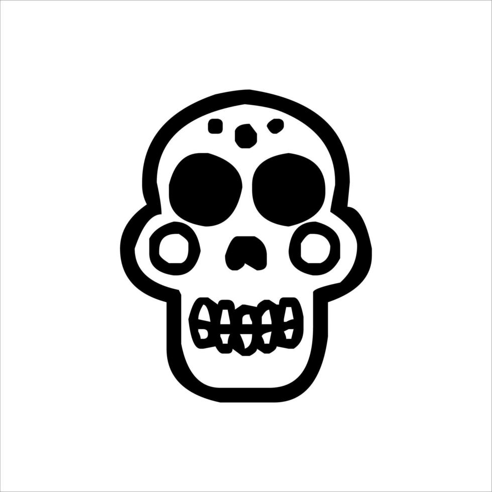 vetor de caveira mexicana com padrão. Esboço de design de tatuagem de caveira de estilo de tatuagem da velha escola. ilustração preto e branco. ilustração de caveira mexicana