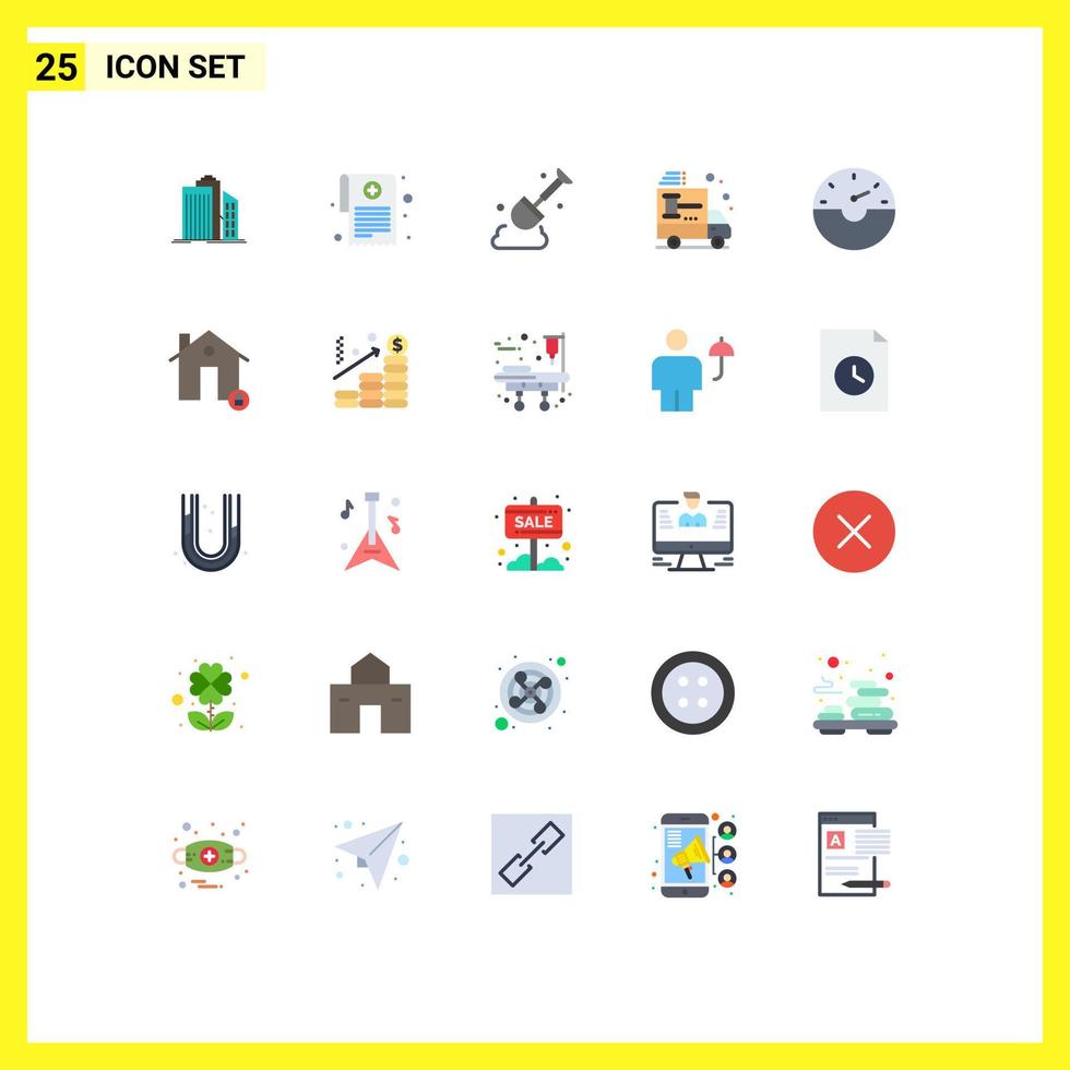 25 ícones criativos sinais e símbolos modernos de revendedor comprar ferramenta de leilão de prescrição elementos de design de vetores editáveis