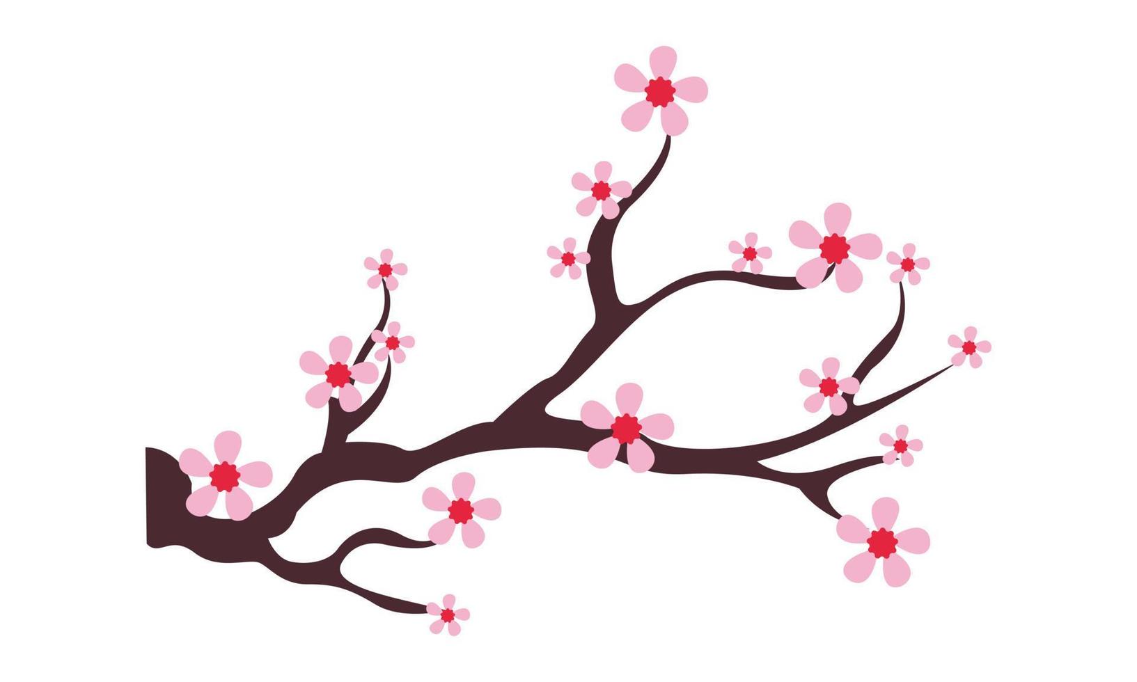 flor de cerejeira, arte de linha de folhas de árvores de outono, design de gnomo de artesanato de folhas de outono, vetor