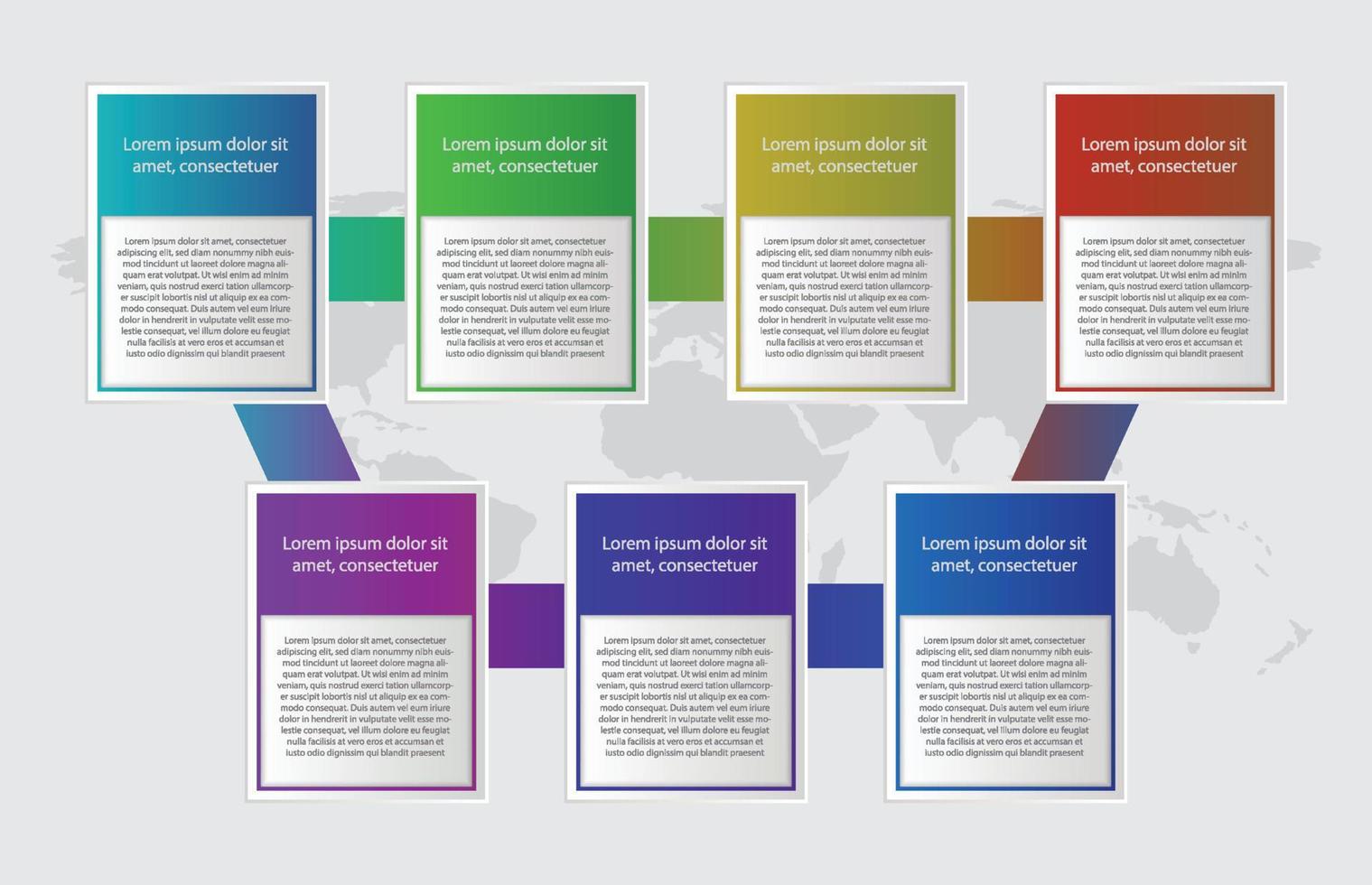 modelo de infográfico de tópico de pasta quadrada moderna colorida, vetor de infográfico de apresentação