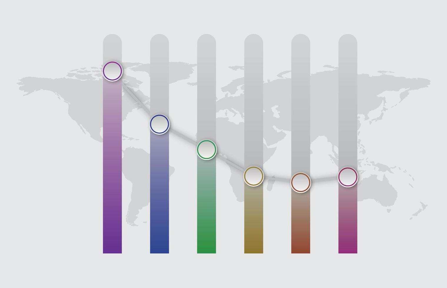 modelo infográfico de gráfico de coluna de volume, vetor infográfico de apresentação