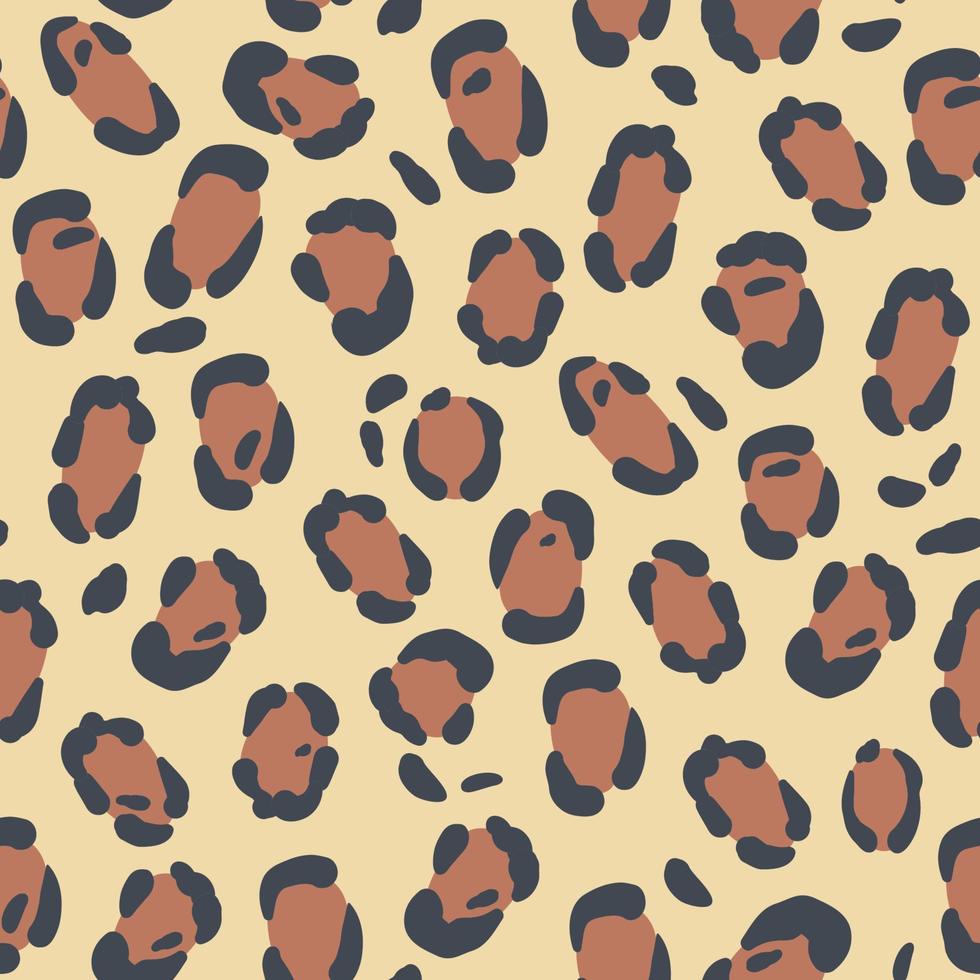 pele de leopardo. doodle padrão de tecido sem costura vetor