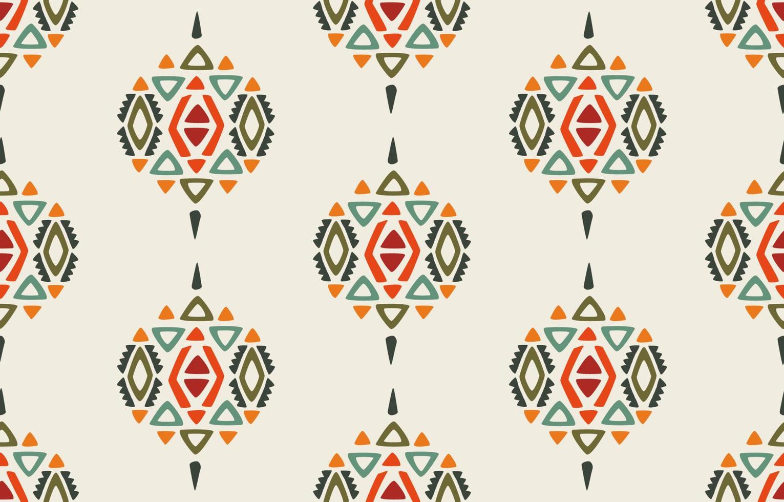 padrão sem emenda de ikat. vetor geométrico tribal africano fundo tradicional bordado indiano. moda boêmia. tecido étnico tapete batik ornamento chevron decoração têxtil papel de parede