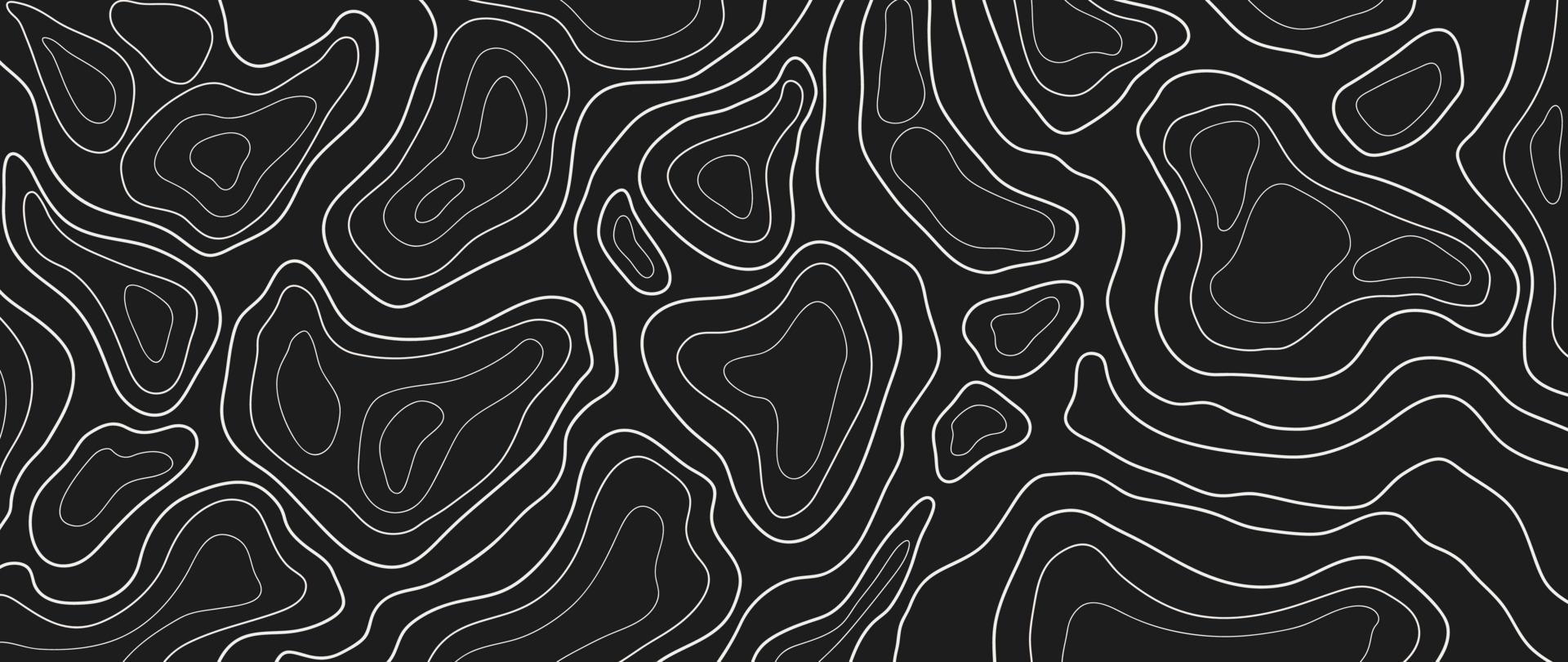 vetor de fundo arte linha abstrata. fundo de mapa de terreno topográfico de montanha com textura de linhas de forma branca. ilustração de design para arte de parede, tecido, embalagem, web, banner, app, papel de parede.