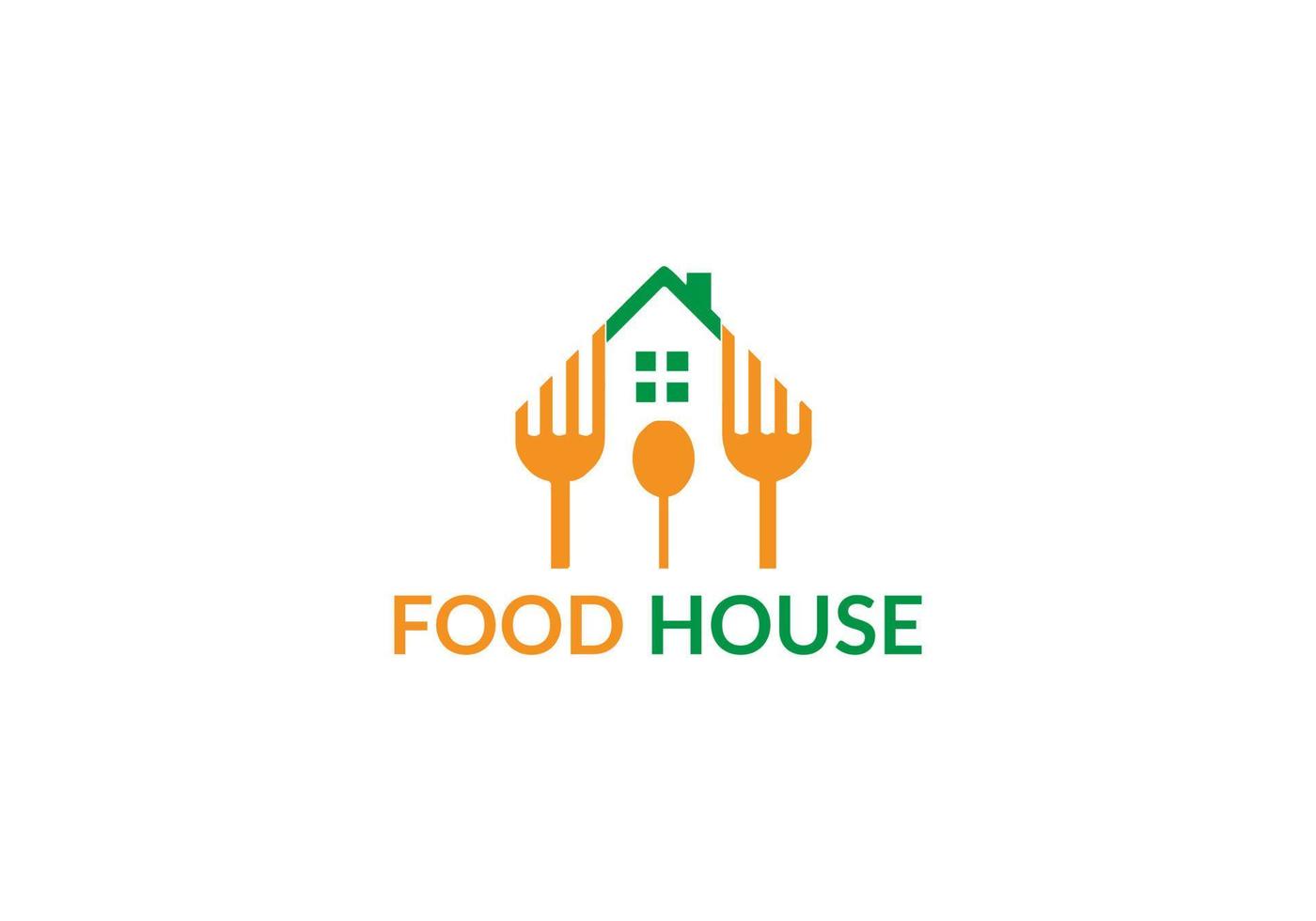 modelo de design de logotipo de restaurante abstrato de casa de comida vetor