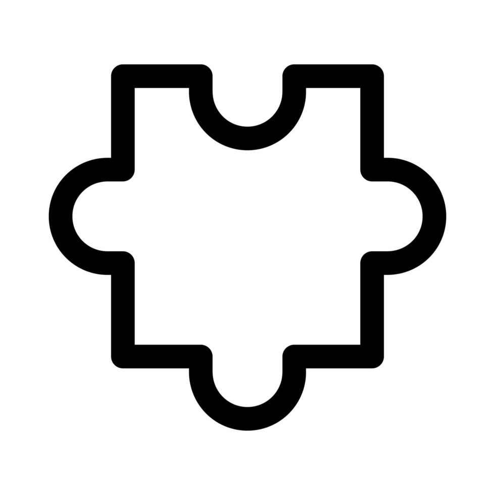 linha de ícone de quebra-cabeça isolada no fundo branco. ícone liso preto fino no estilo de contorno moderno. símbolo linear e traço editável. ilustração vetorial de traço perfeito simples e pixel vetor
