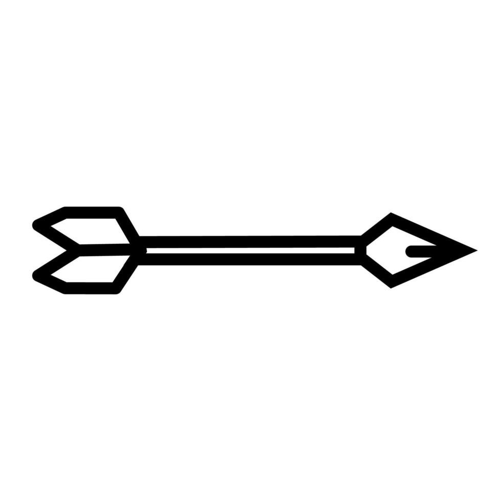 linha de seta arco isolada no fundo branco. ícone liso preto fino no estilo de contorno moderno. símbolo linear e traço editável. ilustração vetorial de traço perfeito simples e pixel vetor