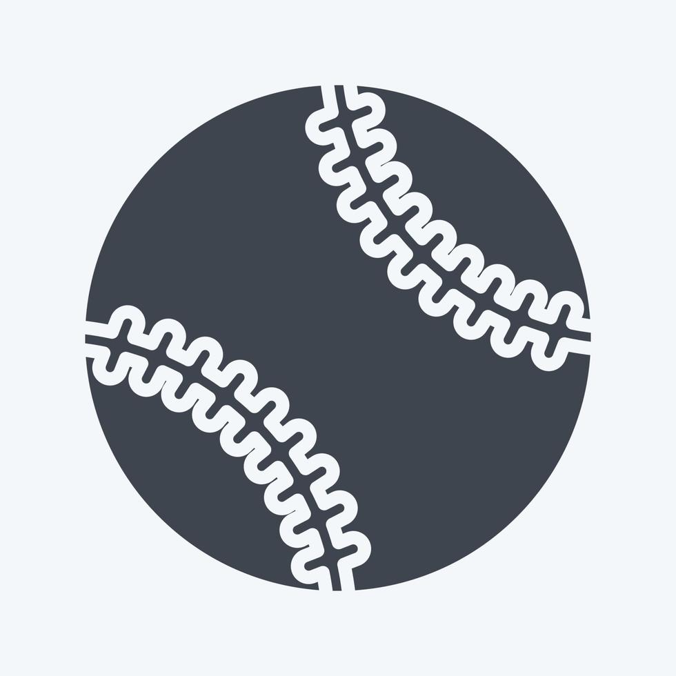 bola de beisebol de ícone. relacionado ao símbolo de equipamentos esportivos. estilo glifo. design simples editável. ilustração simples vetor