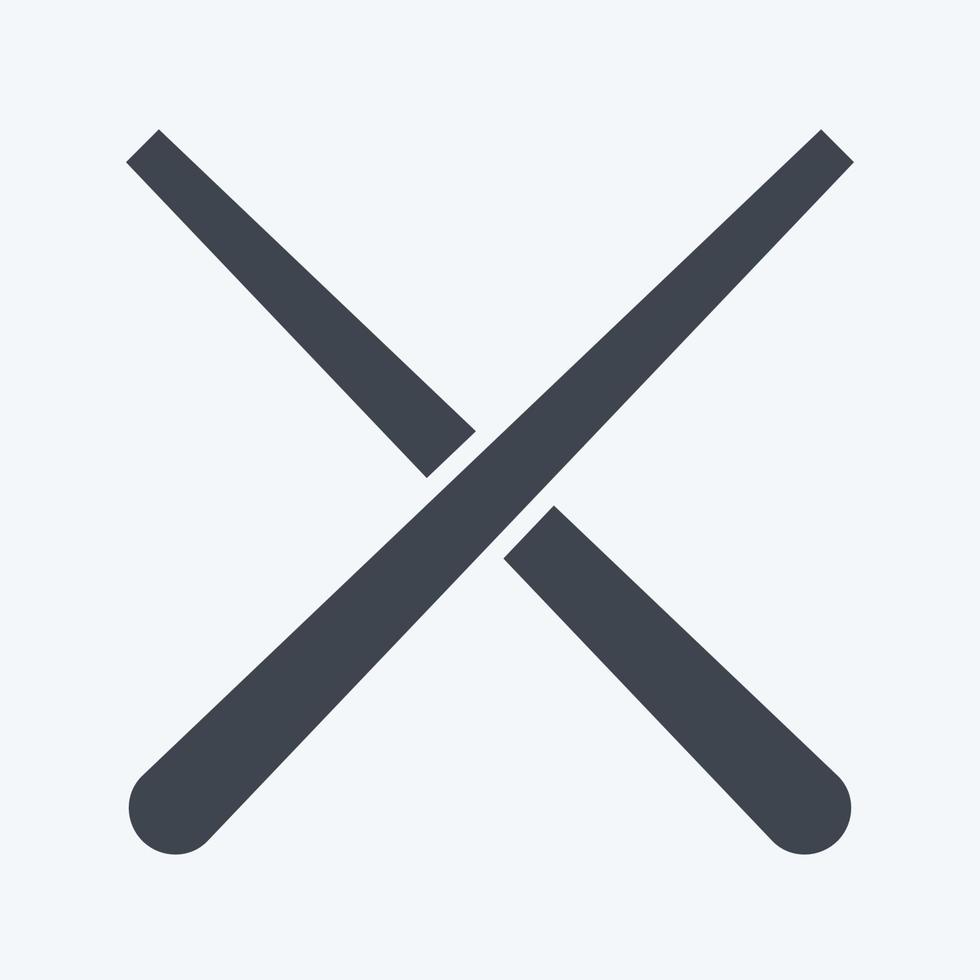 ícone taco de sinuca. relacionado ao símbolo de equipamentos esportivos. estilo glifo. design simples editável. ilustração simples vetor