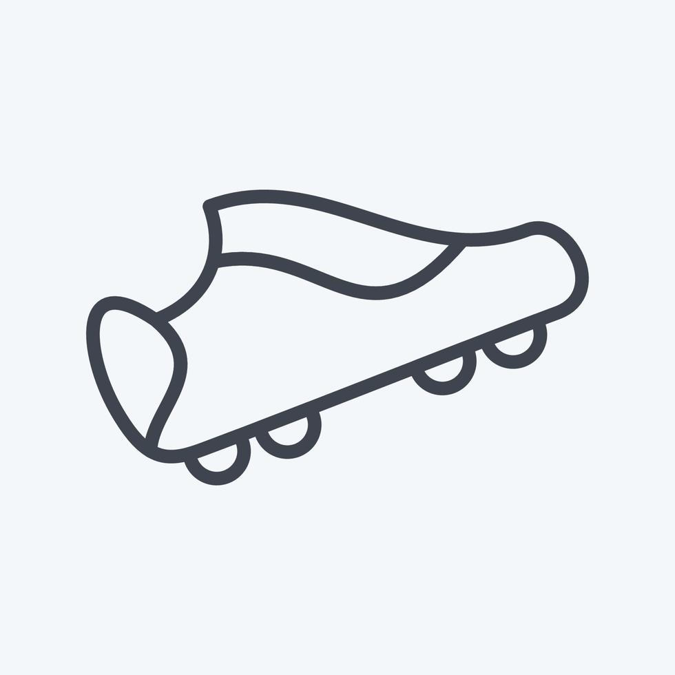 botas de futebol de ícone. relacionado ao símbolo de equipamentos esportivos. estilo de linha. design simples editável. ilustração simples vetor