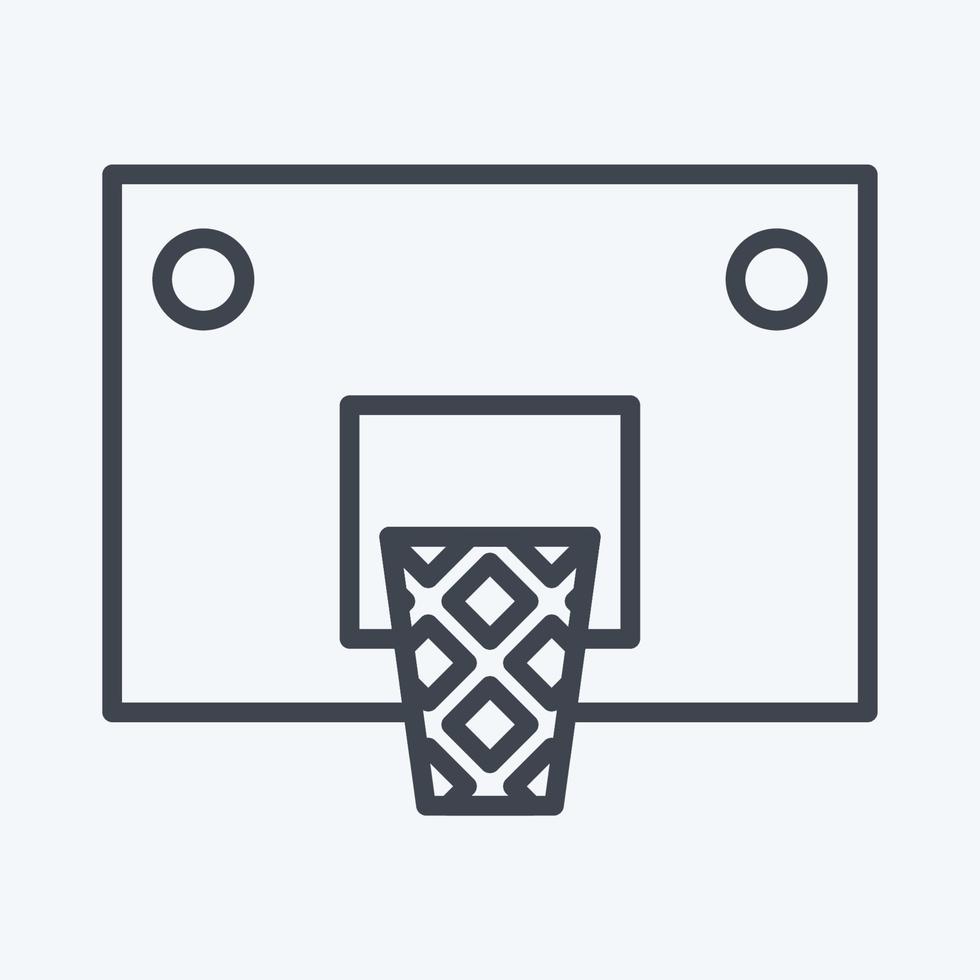cesta de ícone. relacionado ao símbolo de equipamentos esportivos. estilo de linha. design simples editável. ilustração simples vetor
