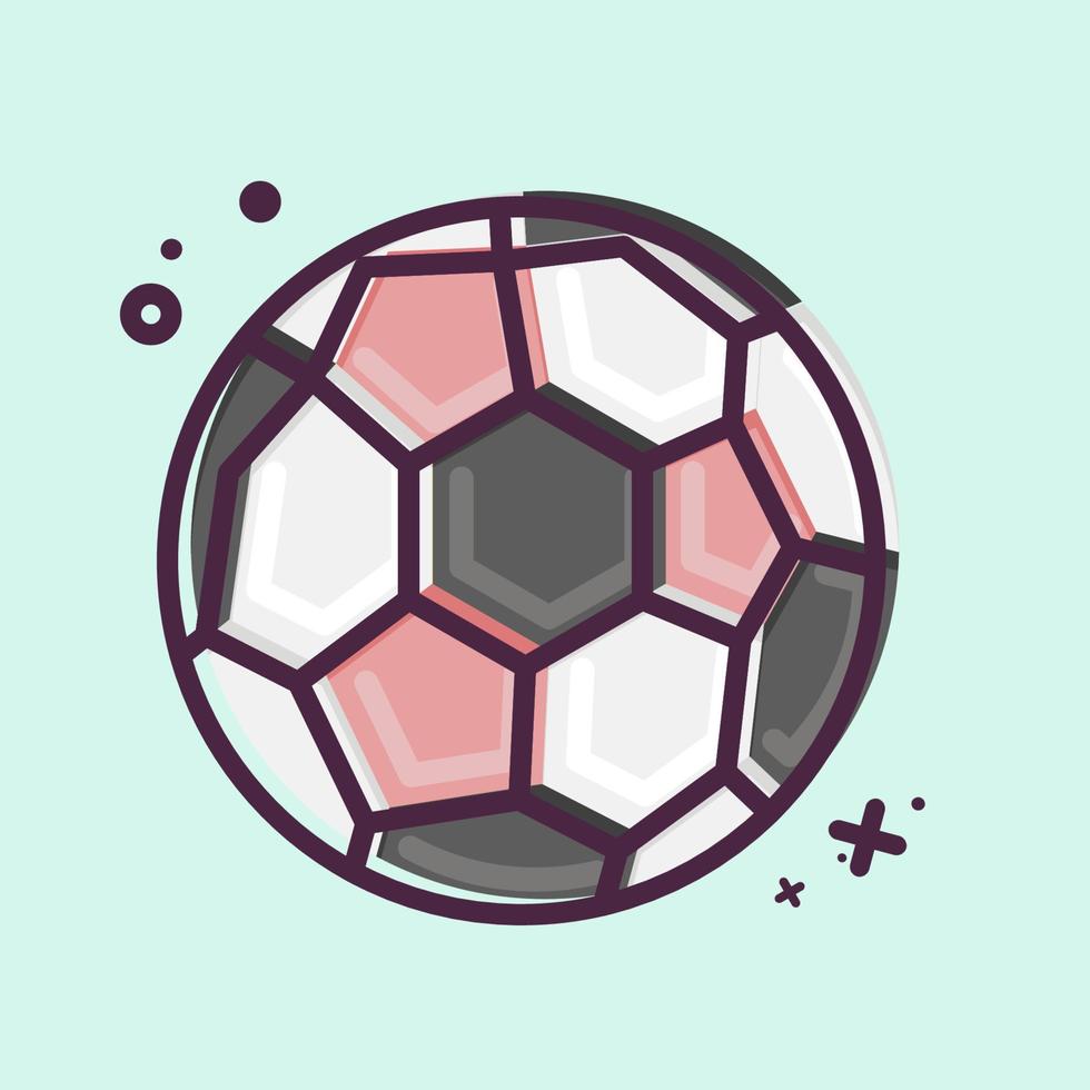 bola de futebol de ícone. relacionado ao símbolo de equipamentos esportivos. estilo mbe. design simples editável. ilustração simples vetor