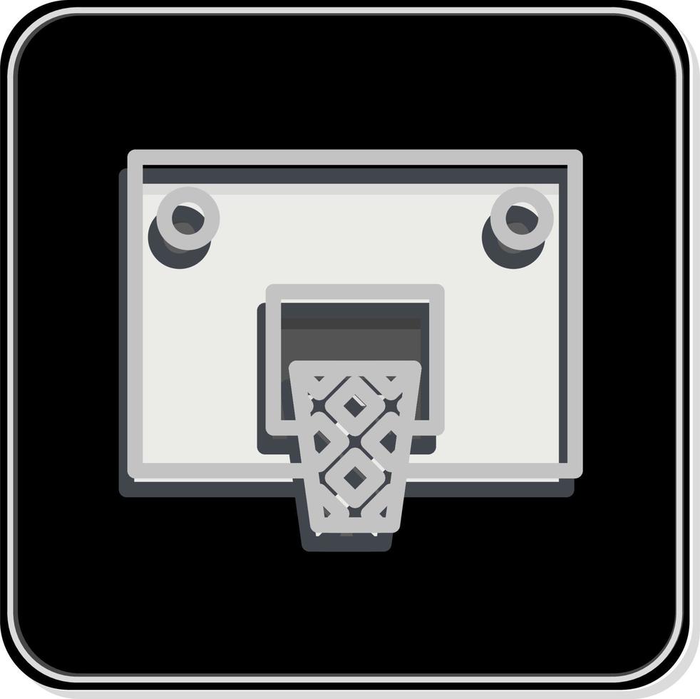 cesta de ícone. relacionado ao símbolo de equipamentos esportivos. estilo brilhante. design simples editável. ilustração simples vetor