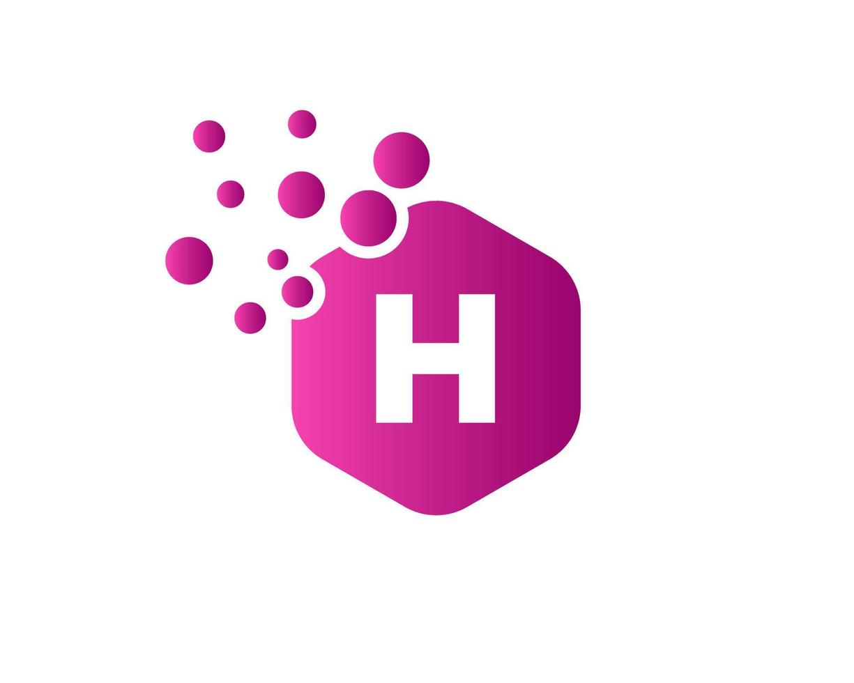 logotipo da letra h para símbolo de tecnologia vetor